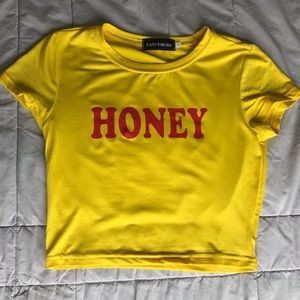 Yellow honey crop top